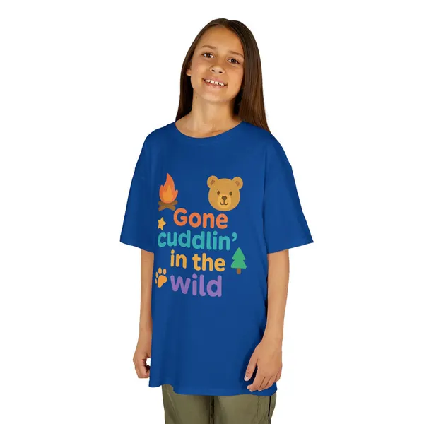 Gone Cuddlin in the Wild Youth Gildan Tee, product photo from Megawatt Merch