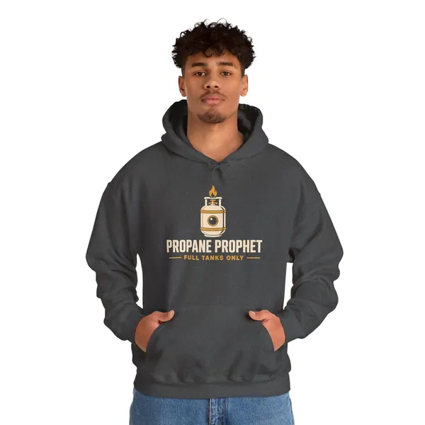 Propane Prophet Funny Camping Hoodie, product photo from Megawatt Merch