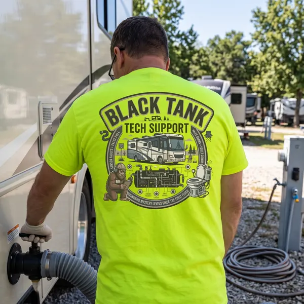 RV Black Tank Tech Support, product photo from Megawatt Merch