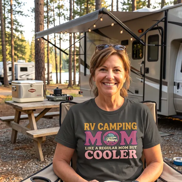 RV Camping Mom Cooler Women's Comfort Colors Boxy Tee, product photo from Megawatt Merch