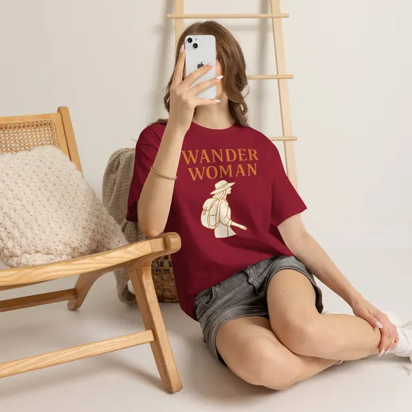 Wander Woman Travel Tee: Adventure Graphic Shirt for Women, product photo from Megawatt Merch